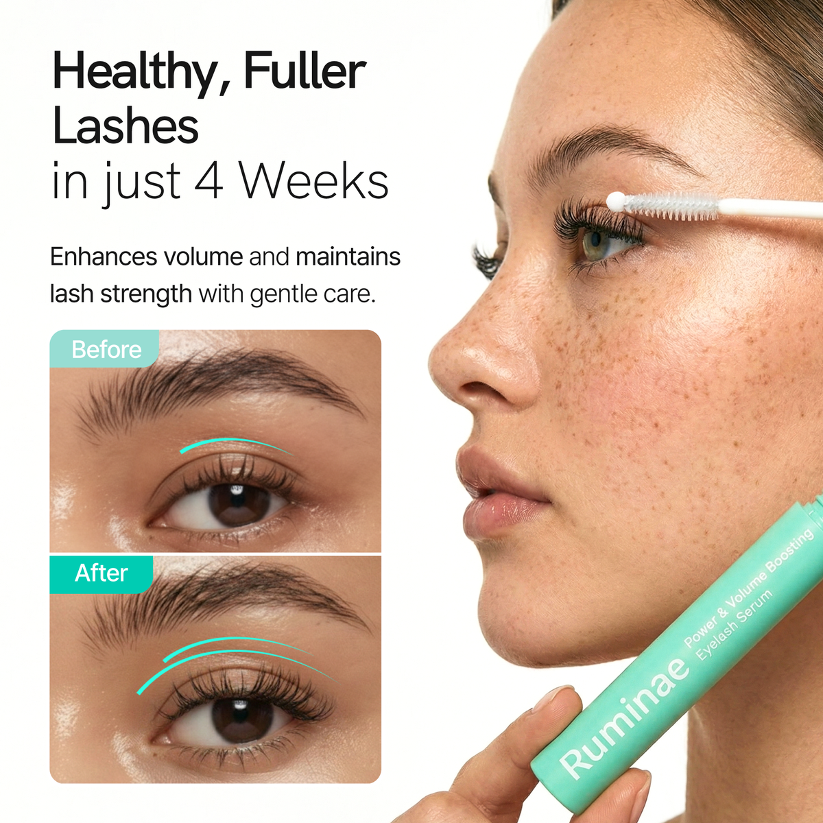 Power & Volume Eyelash Serum | 7 Peptides for Lashes & Brows