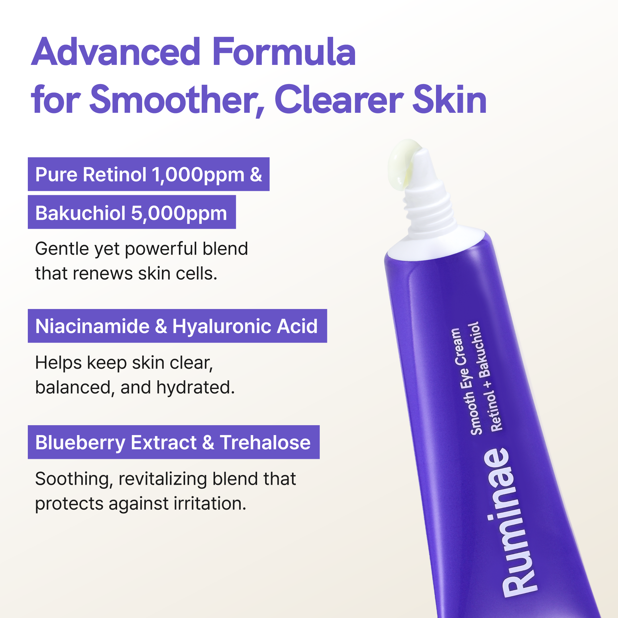 Ruminae Smooth Cream Retinol 0.1% + Bakuchiol 0.5% Cream | 30ml / 1.01 fl oz