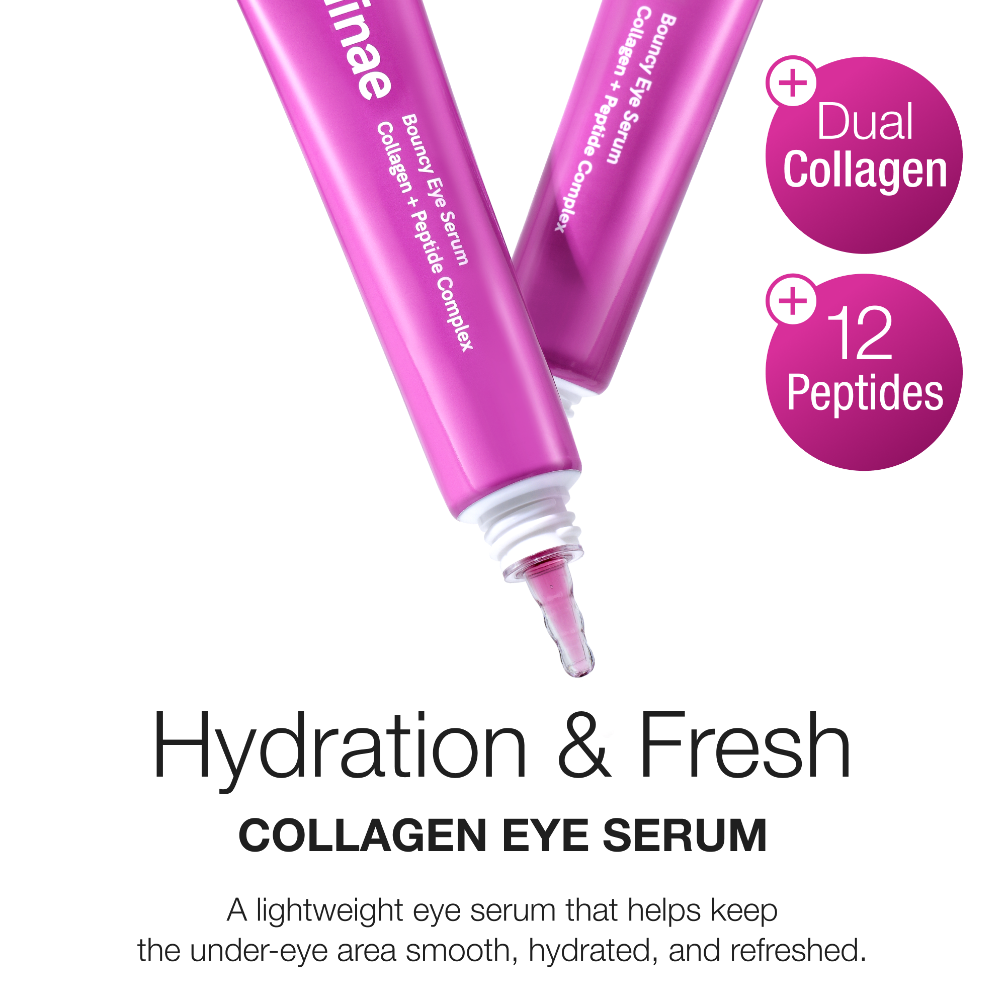 Bouncy Eye Serum | Vegan Collagen + Peptide 12 for Firmness & Hydration
