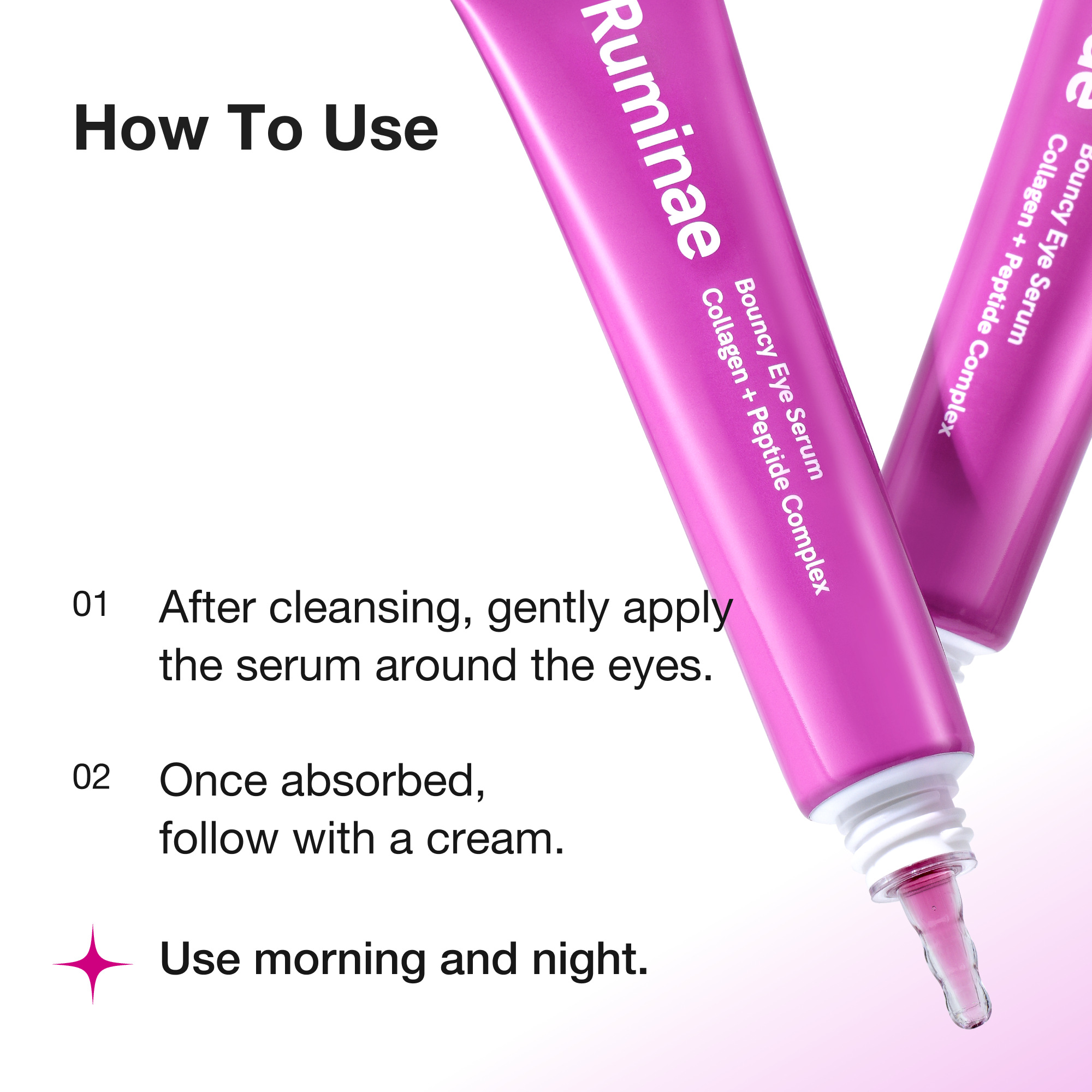 Bouncy Eye Serum | Vegan Collagen + Peptide 12 for Firmness & Hydration